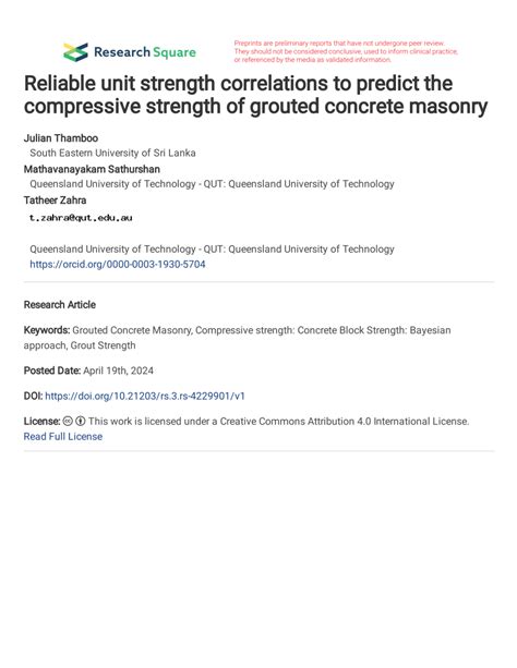 unit strength method of testing compressive strength of masonry|Reliable unit strength correlations to predict the compressive .